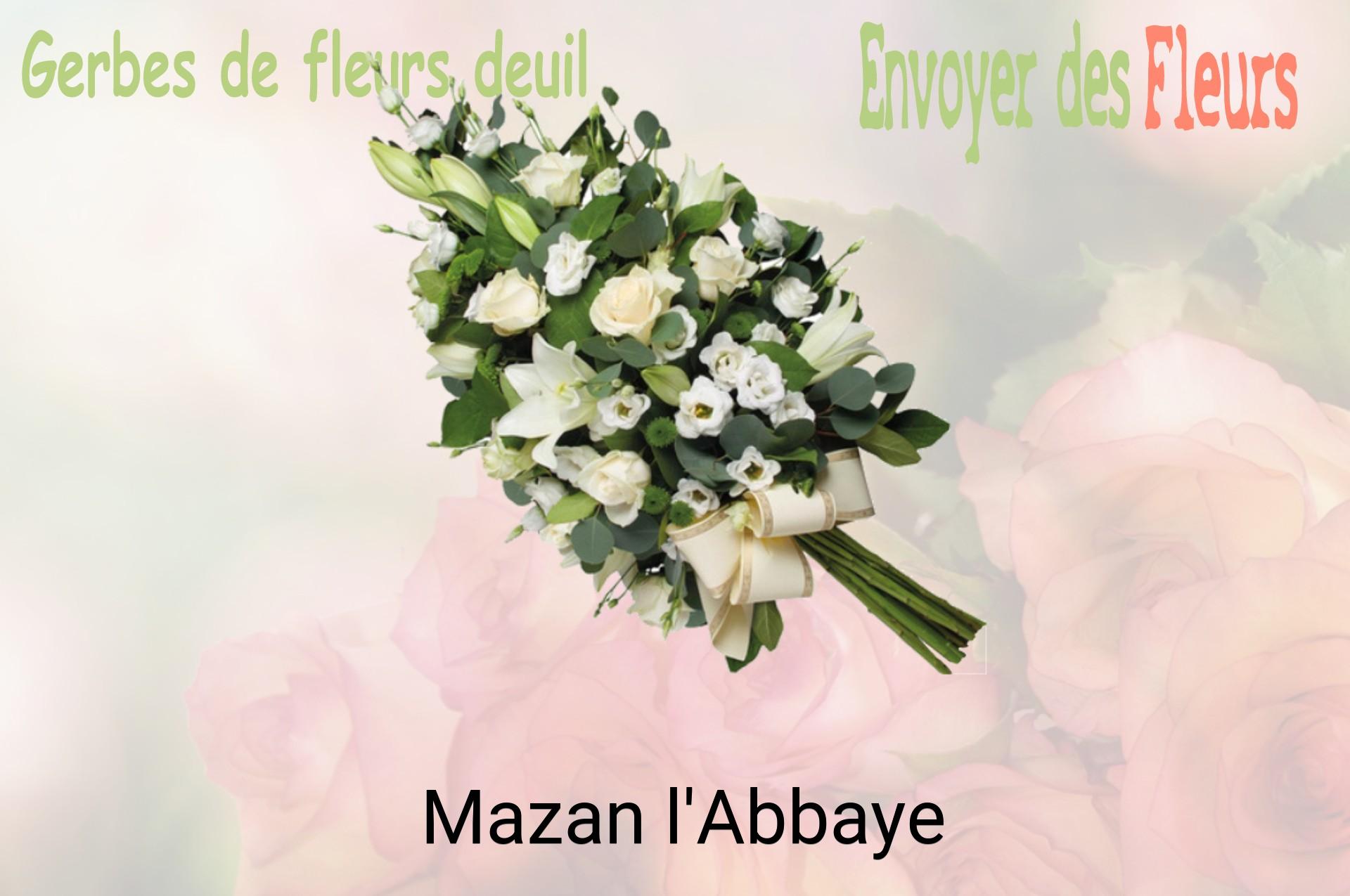 Gerbe de fleurs de deuil livrée à Mazan-l'Abbaye